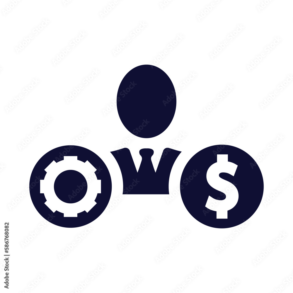 man, people, gear, management, money, dollar, fund, crowd fund management man icon man, people, gear, management, money, dollar, fund, crowd fund management man icon
