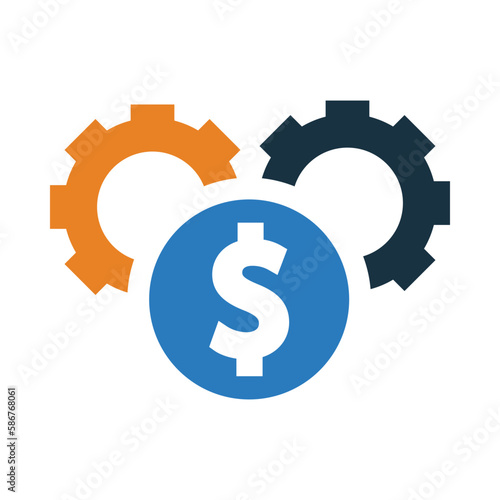 gear, money, dollar, fund, management, fund management icon