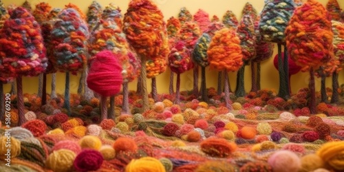 Trees and forests made of wool © dhimage