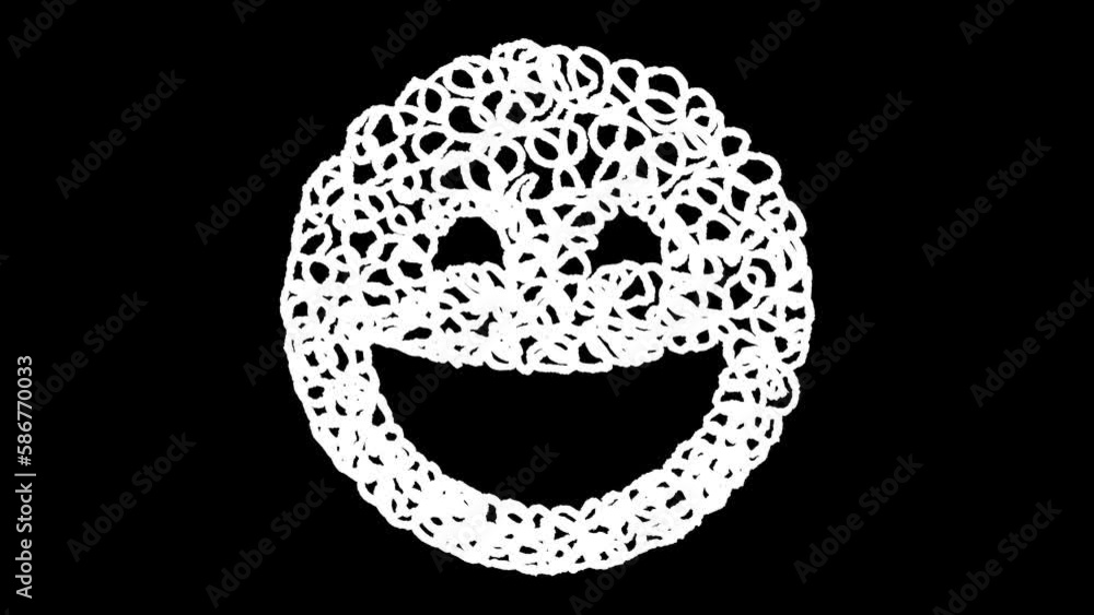 Wiggling Happy Emoji Scribble Drawing Wiggling Happy Emoji Scribble Drawing