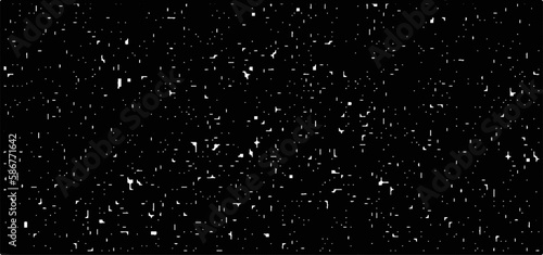
Grainy abstract texture on a black background. Snow texture. Design element.
Falling snowflakes on night sky background,Bokeh of white snow on a black background.	