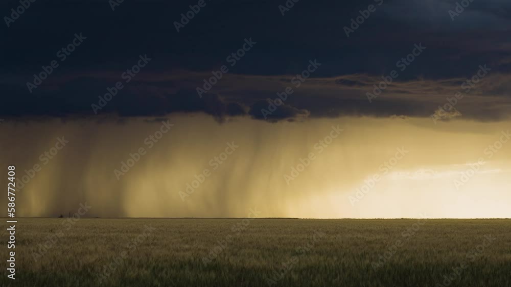 Dark Rain Down Bursts Below a Menacing Storm Base Time Lapse Dark Rain Down Bursts Below a Menacing Storm Base Time Lapse