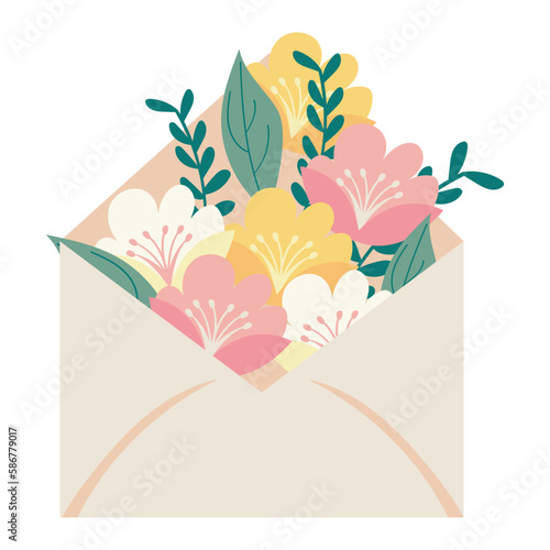flowers in envelope letter