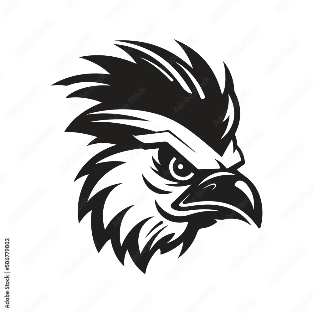 Fototapeta premium bird, vector concept digital art, hand drawn illustration