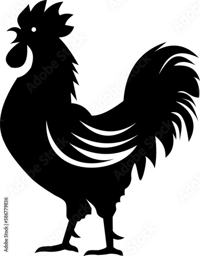 Chicken silhouettes isolated