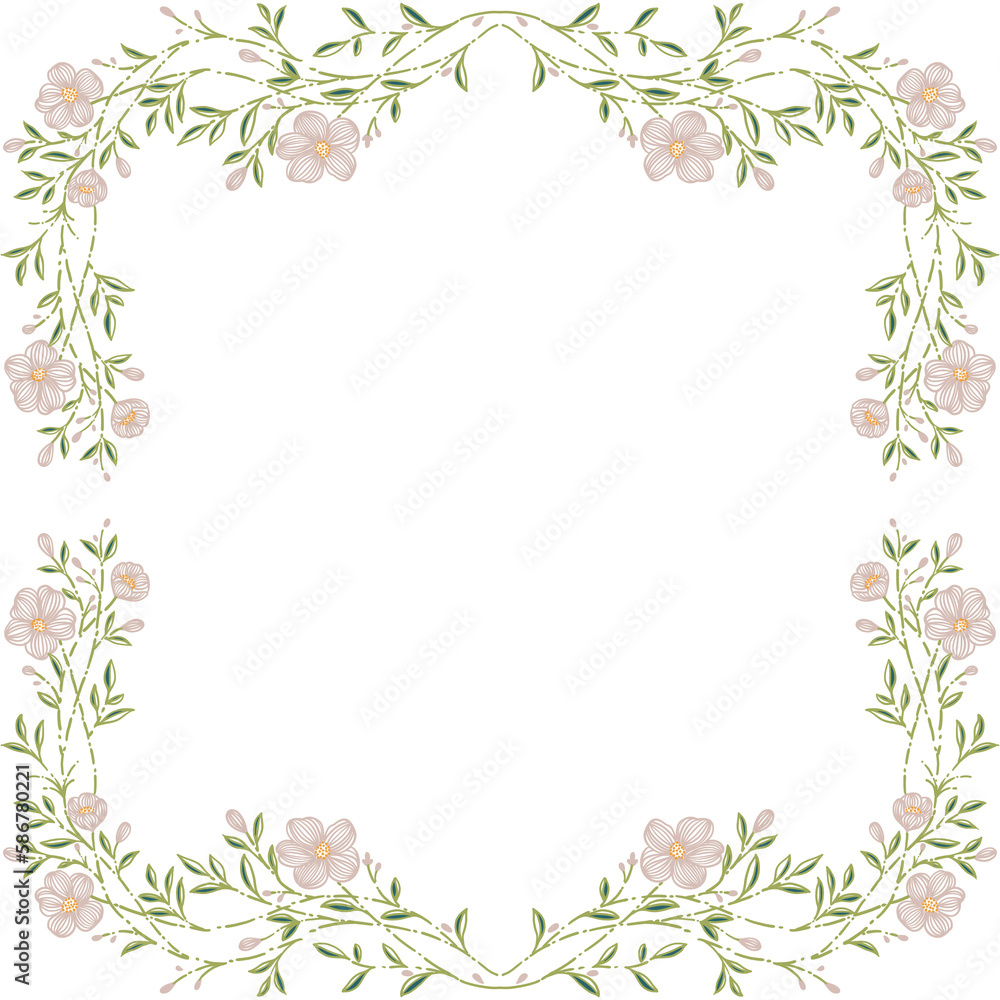 frame with flowers frame with flowers