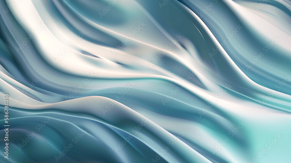 Obraz premium Flowing Wave Silk Background - Elegant and Luxury Fabric Texture Design, Generative Ai