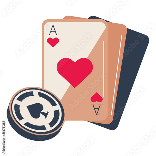 poker game with chip