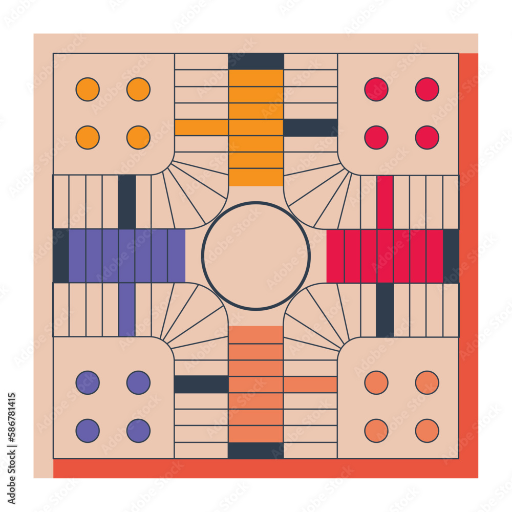 ludo game board Stock Vector | Adobe Stock