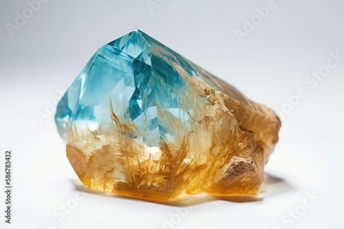 Uncut Topaz - traditional November birthstone. Created with Generative AI technology