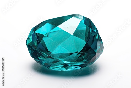 Cut or faceted Turquoise - traditional December birthstone. Created with Generative AI technology
