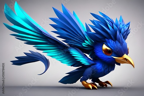 cute blue bird