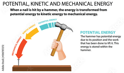 Potential, kinetic and mechanical energy vector