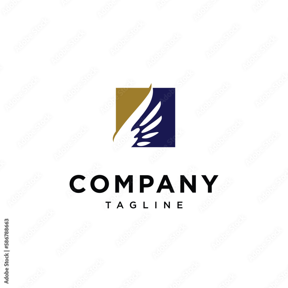 Angel square wing logo icon vector template Angel square wing logo icon vector template
