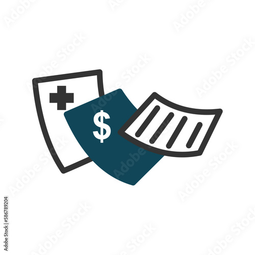 medical billing logo template Icon Illustration Brand Identity. Isolated and flat illustration. Vector graphic