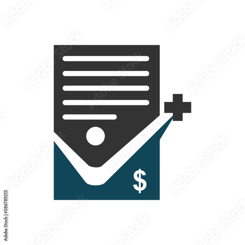 medical billing logo template Icon Illustration Brand Identity. Isolated and flat illustration. Vector graphic