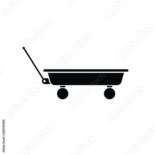 Silhouette of Little Red Wagon