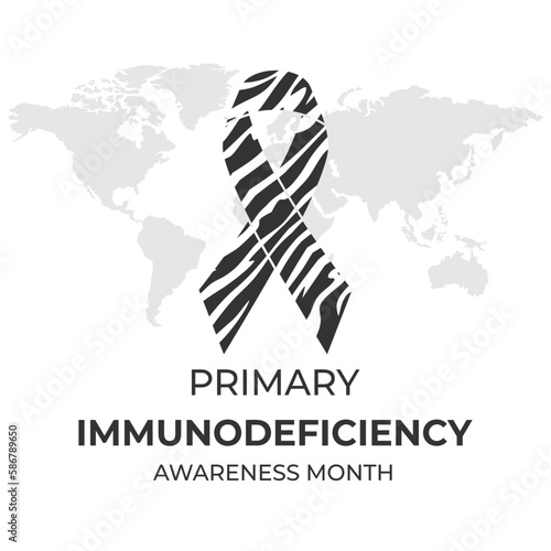 Vector Illustration of Primary Immunodeficiency Awareness month observed in April for social media post, banner and poster