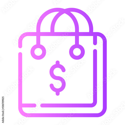 shopping bag gradient icon