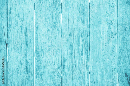 Old grunge wood plank texture background. Vintage blue wooden wall have antique design. Painted weathered peeling table woodworking hardwoods.