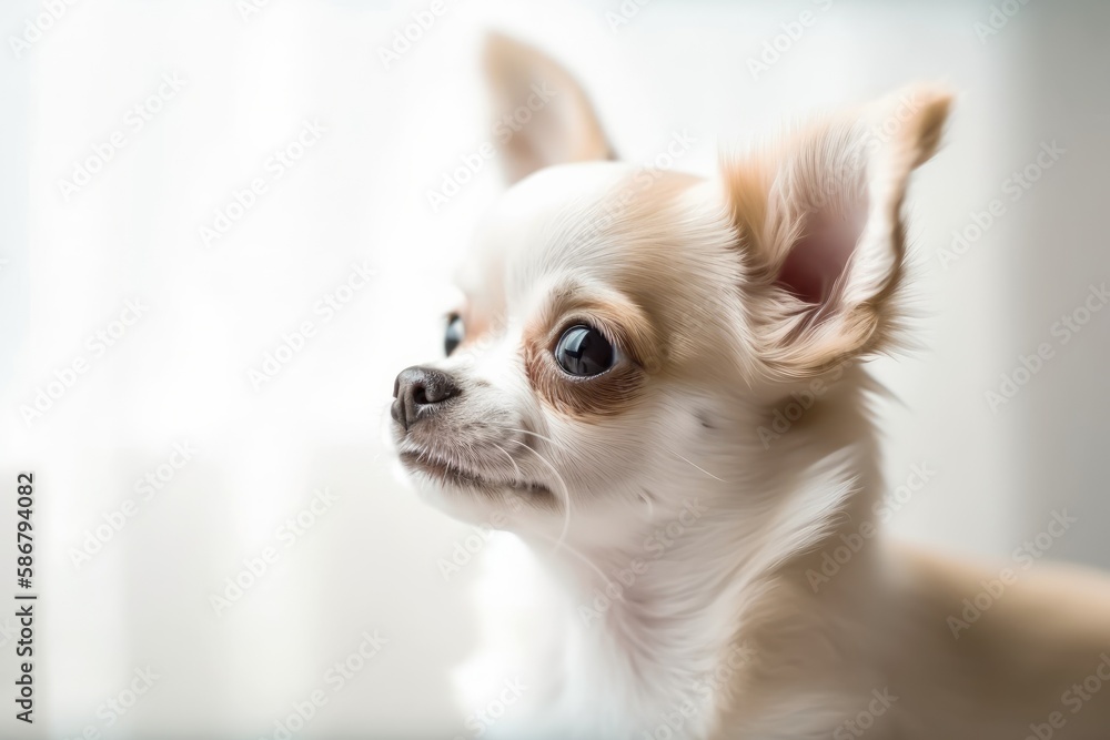 Chihuahua puppy cute. Generative AI