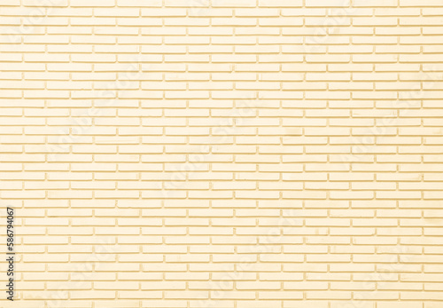 Cream brick wall texture. Old brown brick wall concrete or stone pattern nature