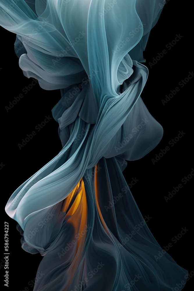 Elegant fashion flying colorful satin silk cloth design for product display. Illustration generative AI tool Elegant fashion flying colorful satin silk cloth design for product display. Illustration generative AI tool
