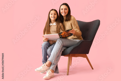 Little girl and her mother ...