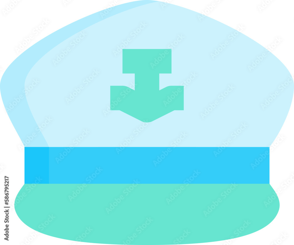 captain cap flat icon captain cap flat icon