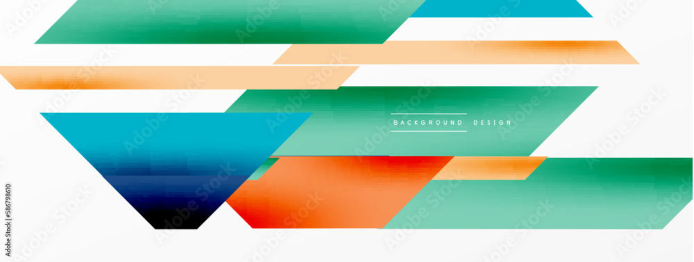 Minimal geometric abstract background. Dynamic 3d lines composition. Trendy techno business template for wallpaper, banner, background or landing Minimal geometric abstract background. Dynamic 3d lines composition. Trendy techno business template for wallpaper, banner, background or landing