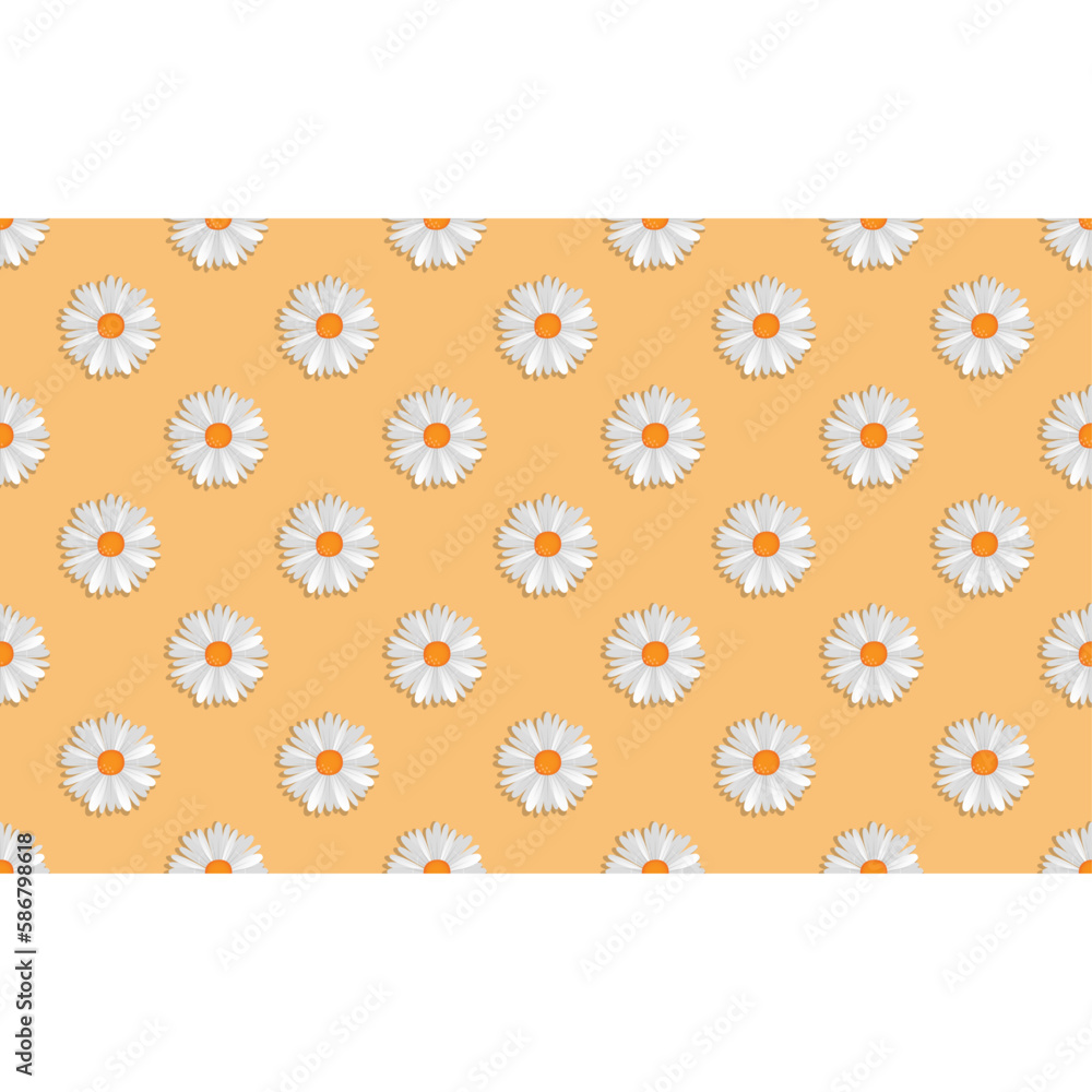 ox eyedaisy seamless pattern fabric pattern