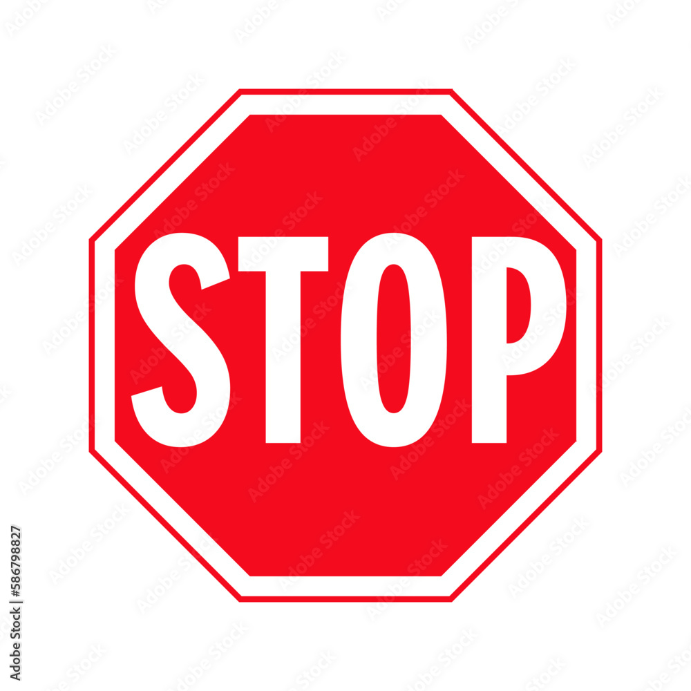Stop sign icon vector design Stop sign icon vector design