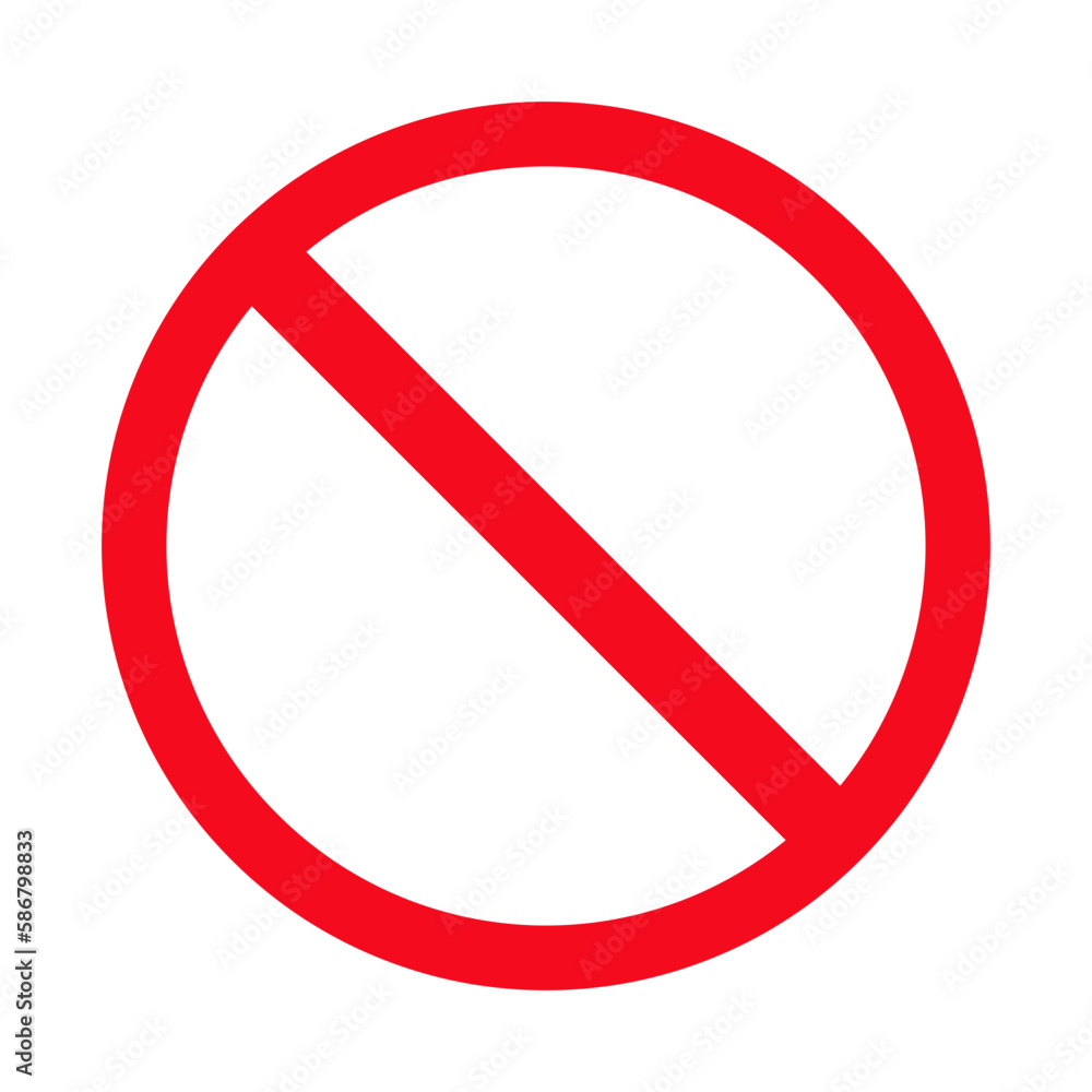 Prohibition no symbol icon vector design Prohibition no symbol icon vector design