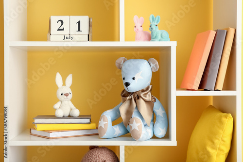 Toy bear and bunny with boo...