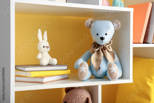 Toy bear and bunny with boo...