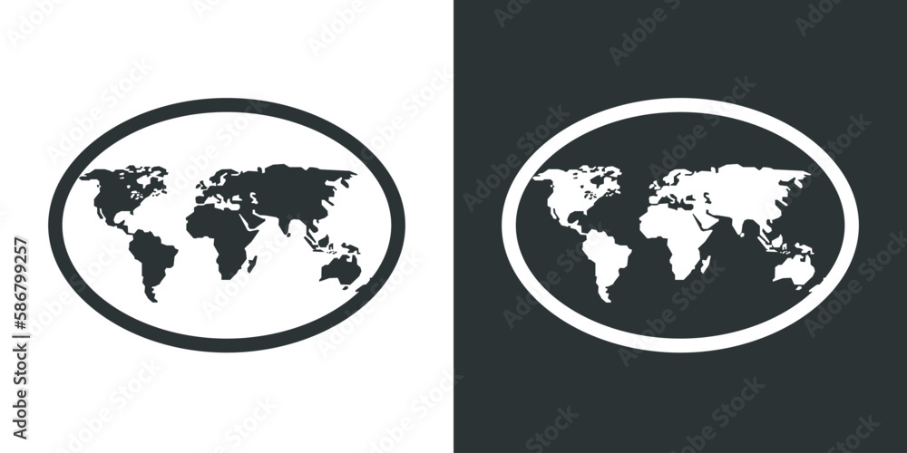 Obraz premium Globe icon. World wide web concept globe icon