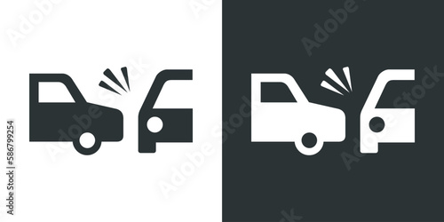 Car insurance icon set. Includes icons as emergency, risk management, protection, accident, Side Collision, Front Collision, Damaged Car, Burnt and more