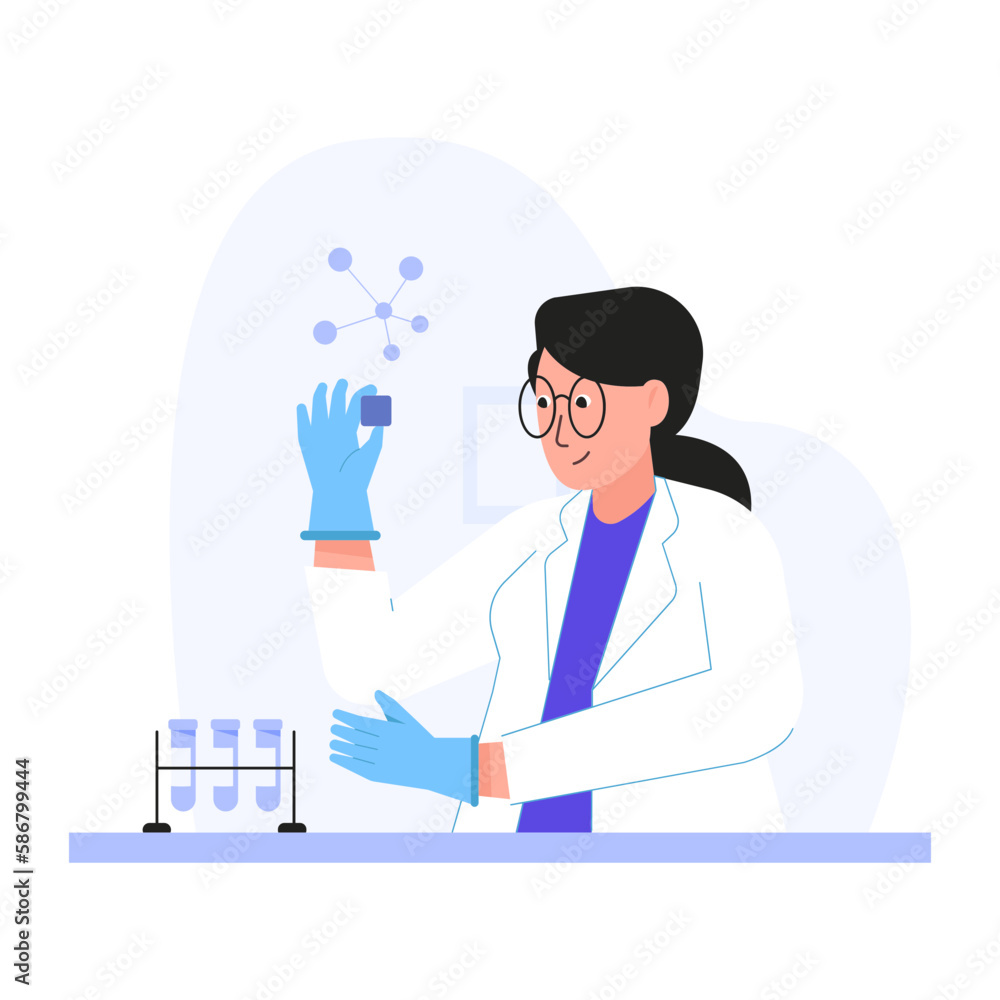 Research Scientist 2D Color Illustrations Research Scientist 2D Color Illustrations