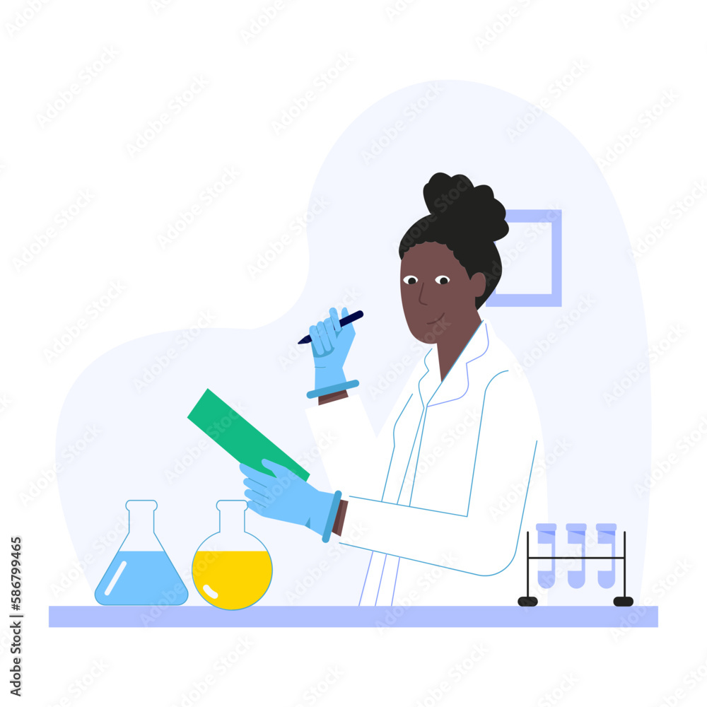 Note Scientist 2D Color Illustrations Note Scientist 2D Color Illustrations