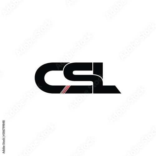 CSL letter monogram logo design vector
