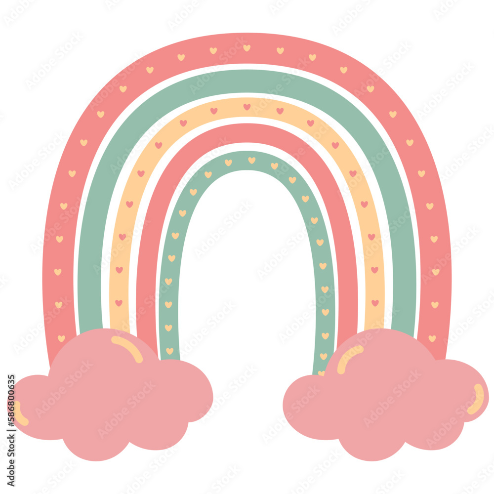 Rainbow Boho Shape with cloud illustration for decoration Web Design, Poster, Brochure, Printing, Advertisement, etc. Rainbow Boho Shape with cloud illustration for decoration Web Design, Poster, Brochure, Printing, Advertisement, etc.