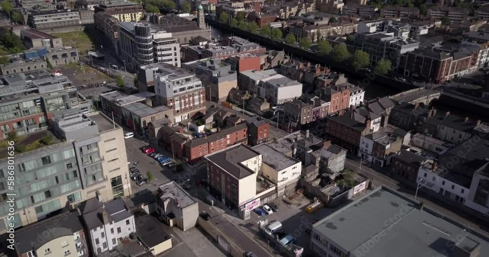 4k aerial drone shots of Dublin city. Capital of Ireland. Area Smithfield and Stoneybatter. 4k, 29.97fps. 4k aerial drone shots of Dublin city. Capital of Ireland. Area Smithfield and Stoneybatter. 4k, 29.97fps.