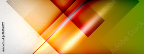 Light and shadow squares and lines abstract background