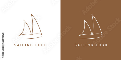 Sailing Logo Design Template, with Multiple Background.can be Used for Your Business and Company