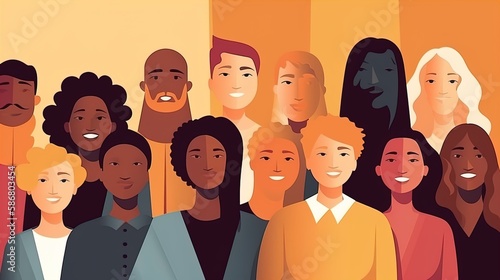 Embracing Diversity: A Colorful Conceptual Illustration in 8K created with generative ai technology