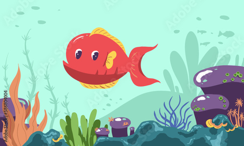 sea animal under water life, coral reefs