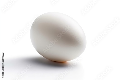 White Egg on a White Tabl. Generative AI