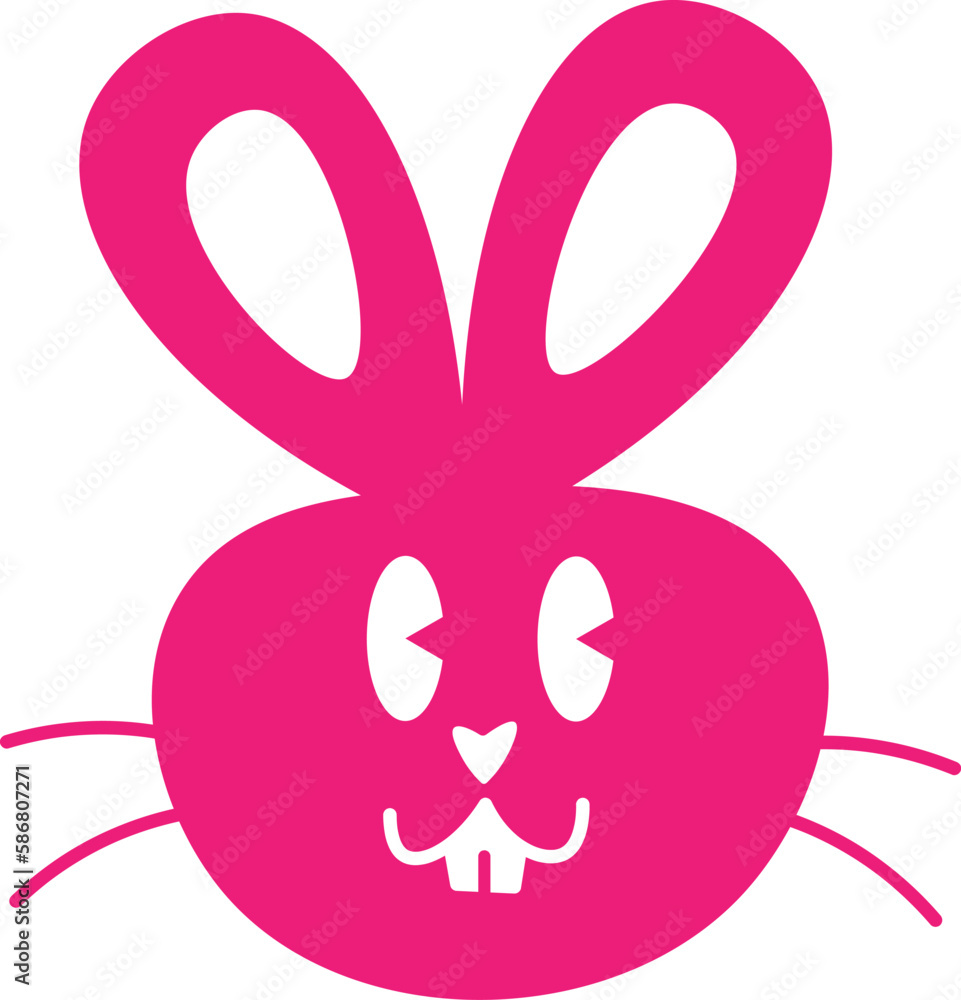 Cute Hand Drawn Bunny Silhouette Vector Illustration Cute Hand Drawn Bunny Silhouette Vector Illustration