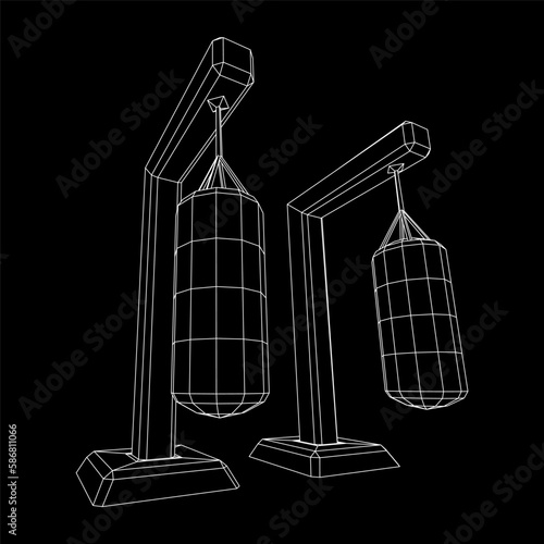 Punching bag for training boxing power punch
