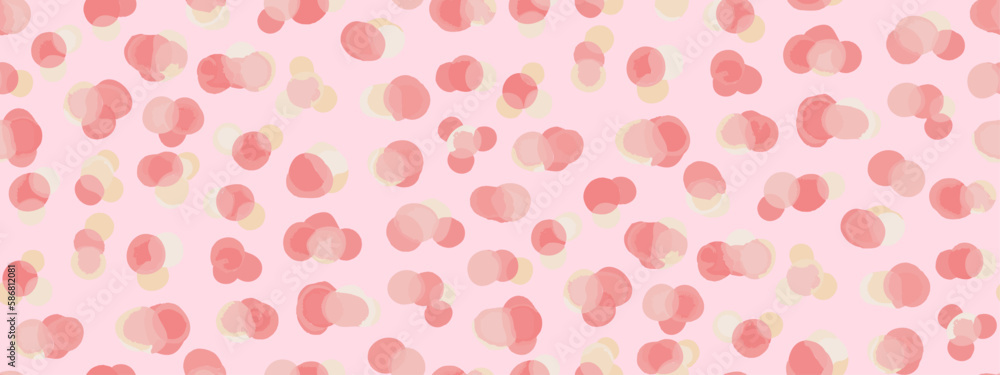 Fun and playful design Vector Watercolor Rounds Pattern and Ink Polka Doodle, set a Grunge Circles Background, Kids Geometric Spots and Pastel Seamless Watercolor Rounds Pattern